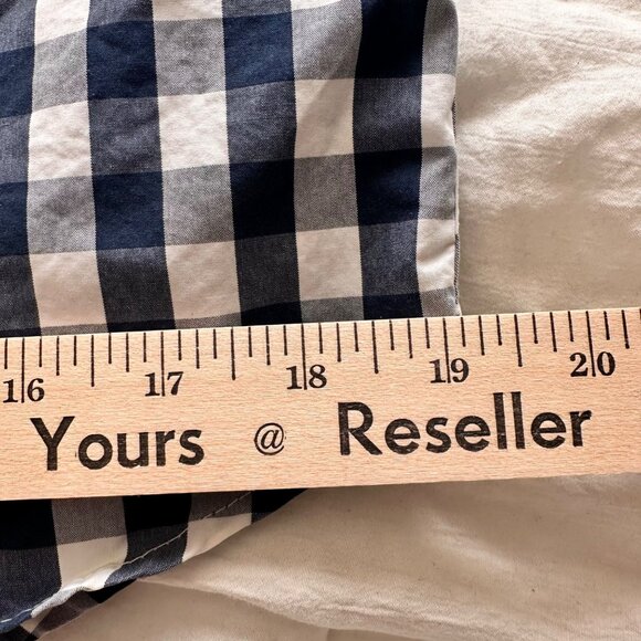 Abercrombie & Fitch Blue White Gingham Long Sleeve Muscle Fit Button-Up Shirt XL - Picture 8 of 11